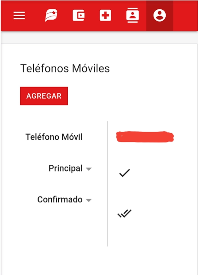 Los usuarios con el teléfono certificado tienen acceso a multiples opciones en Patria