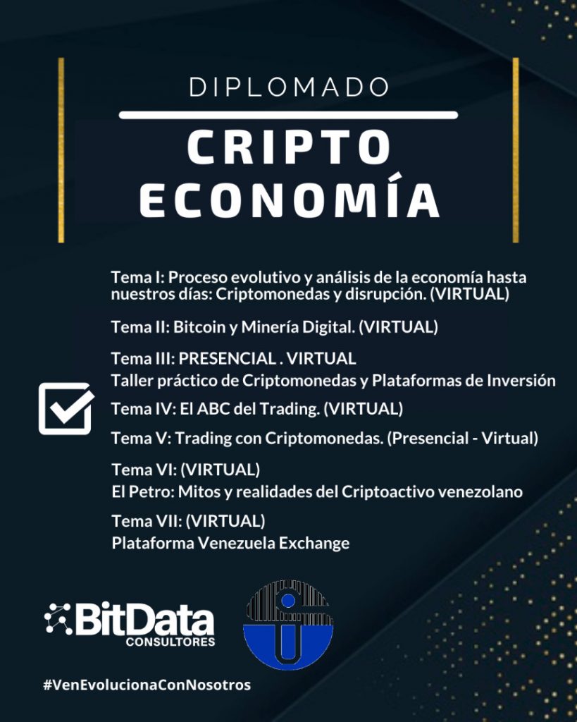 Diplomado en CriptoEconomía dictará desde Venezuela BitData Consultores.