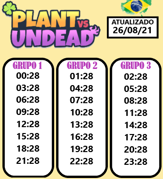 Plant vs Undead Horarios