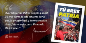 La Plataforma Patria otorga bonos para celebrar su 4.º aniversario