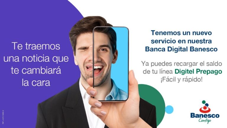 Banesco: ahora puedes pagar tus servicios Digitel desde la banca en línea