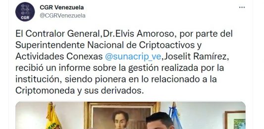 Superintendente de la Sunacrip entrega informe de gestión a la Contraloría General de Venezuela