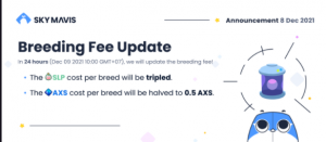 Axie Infinity: el costo en SLP para reproducir Axies será triplicado dentro de 24 horas