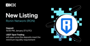 OKEx lista el RON de Axie Infinity y sube 70%