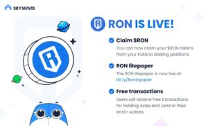 Axie Infinity lança seu token $RON em 27 de janeiro | Português