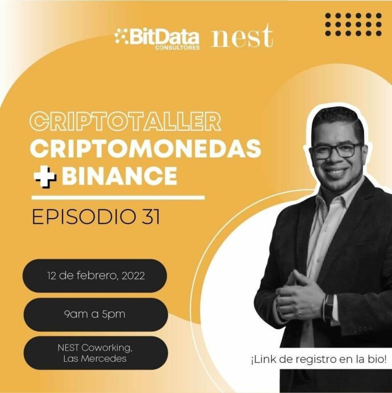 BitData dictará taller "Criptomonedas + Binance" este 12 de febrero
