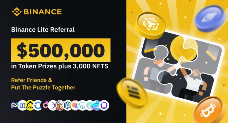 Binance lanza promoción con más de $500 mil y 3.000 NFTs en premios