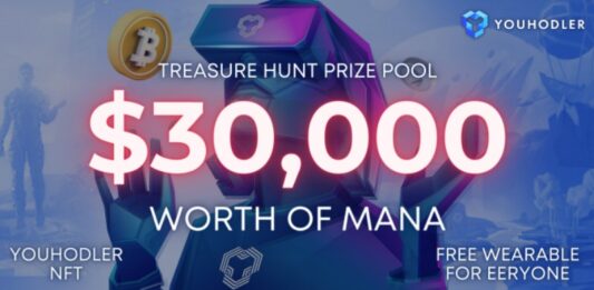 Decentraland presenta la “Búsqueda del Tesoro de YouHodler” con una pool de 30.000 USD.