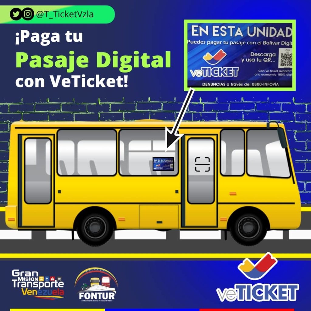 Cómo generar el VeTicket digital en Plataforma Patria para pagar el transporte en Venezuela