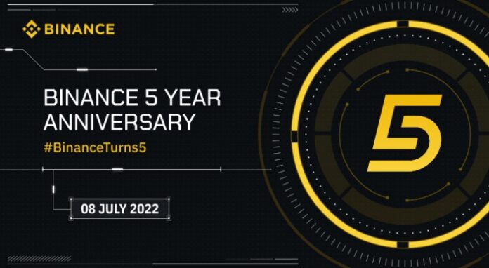 Binance celebrará su 5° aniversario con algunos eventos en el mes de julio