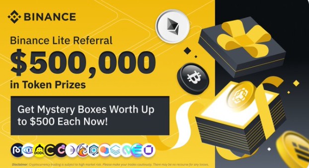 Binance repartirá $500 mil en cajas misteriosas en su nueva promoción