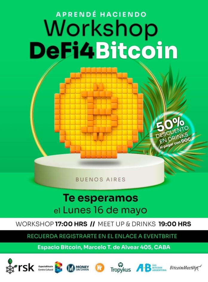 Workshop sobre finanzas DeFi se llevará a cabo en Argentina este 16 de mayo