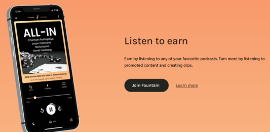 Gana bitcoin por escuchar podcast con la app Fountain