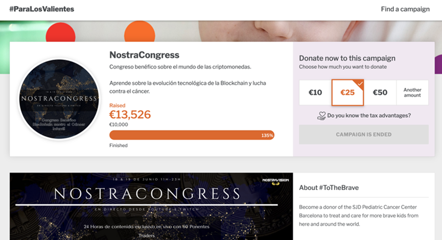 Donaciones a NostraCongress