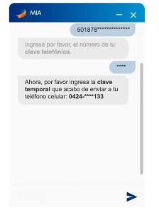 Ingresa la clave Mercantil que te llegó vía SMS.