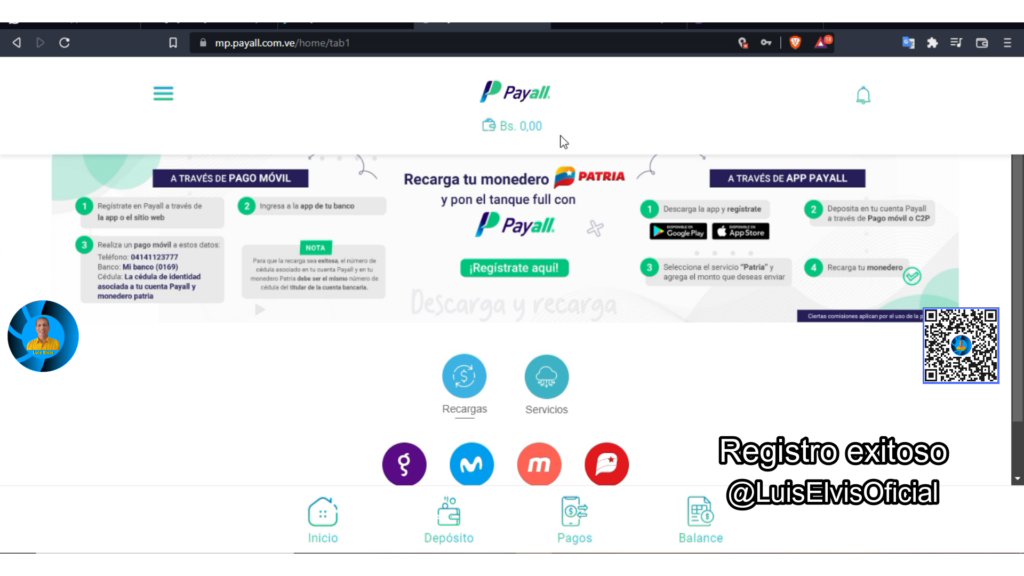 PayAll te confirma el registro en su plataforma.
