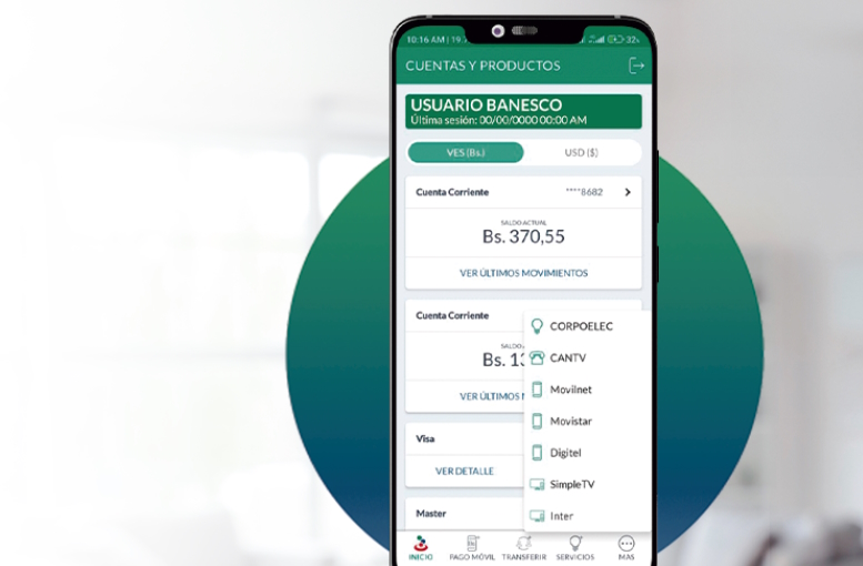 banesco recargar saldo