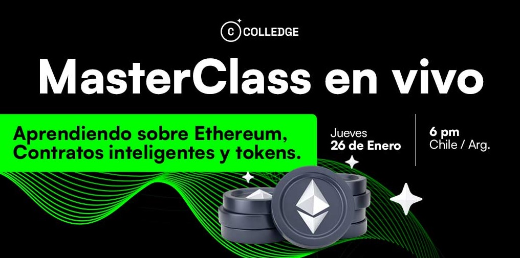 Dictarán clase online y gratuita “Aprendiendo sobre ethereum (ETH), contratos inteligentes y tokens” | Jueves 26 de enero