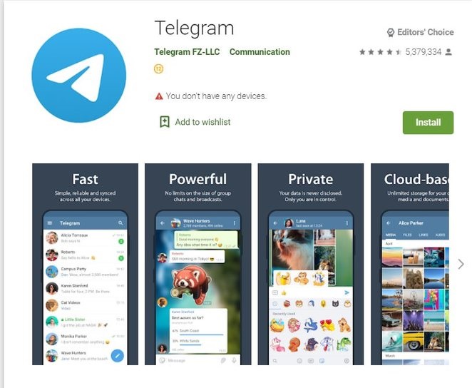 Descarga la APP de Telegram.