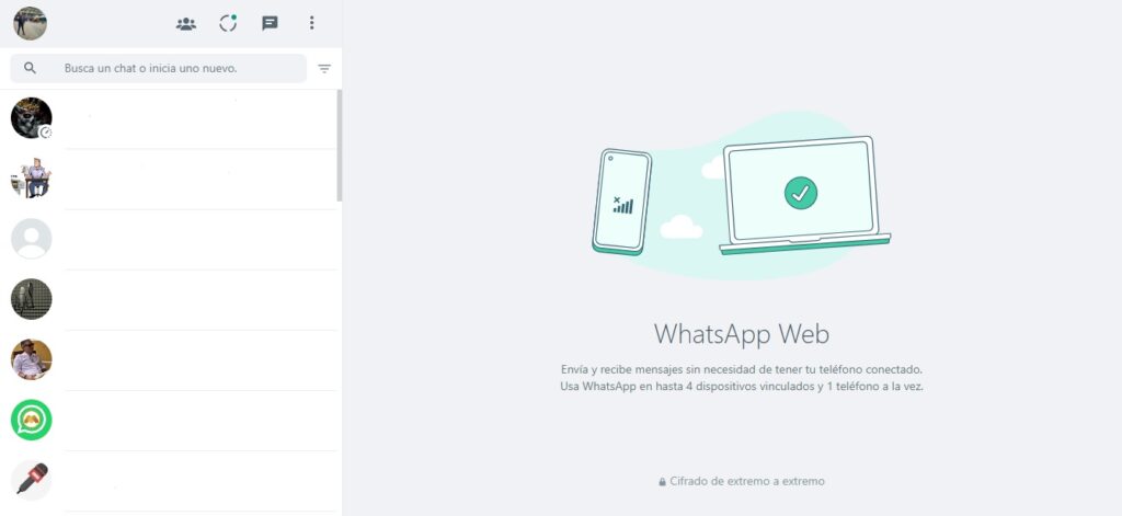 Así puedes ver tus conversaciones en WhatsApp web desde una computadora.