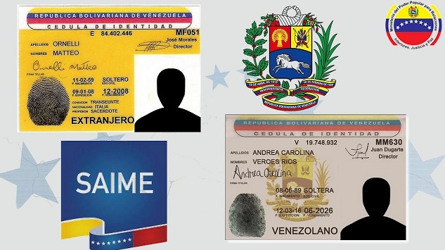Cédula de identidad venezolana podrá ser tramitada en el extranjero,  informó el director del Saime