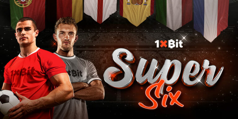 Apuesta en el top 6 de ligas europeas por una parte del bote de premios de 6 BTC de 1xBit