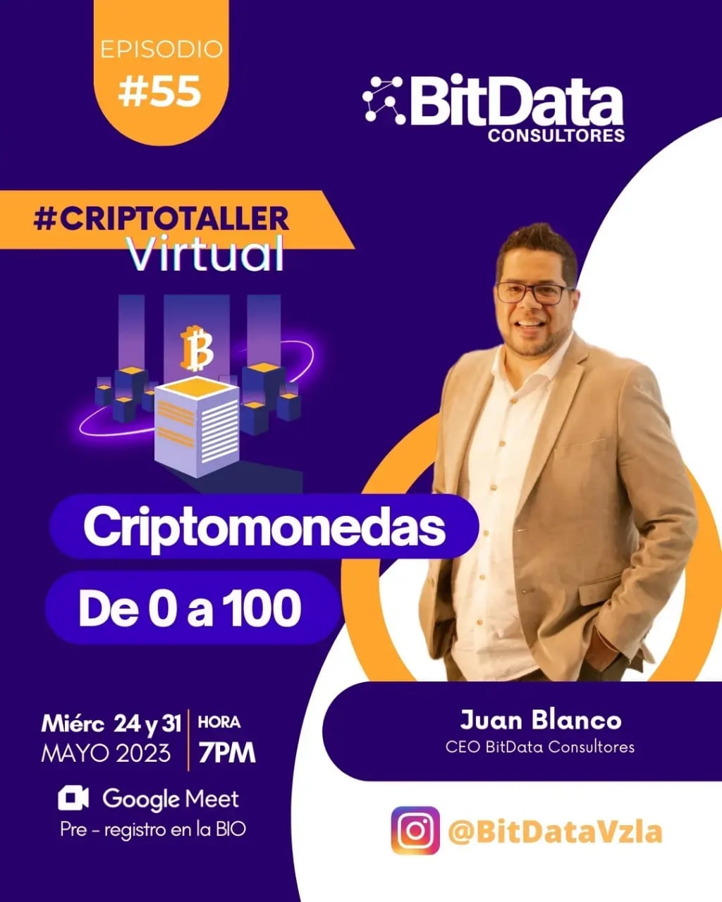 BitData dictará el taller virtual “Criptomonedas de 0 a 100” los miércoles 24 y 31 de mayo