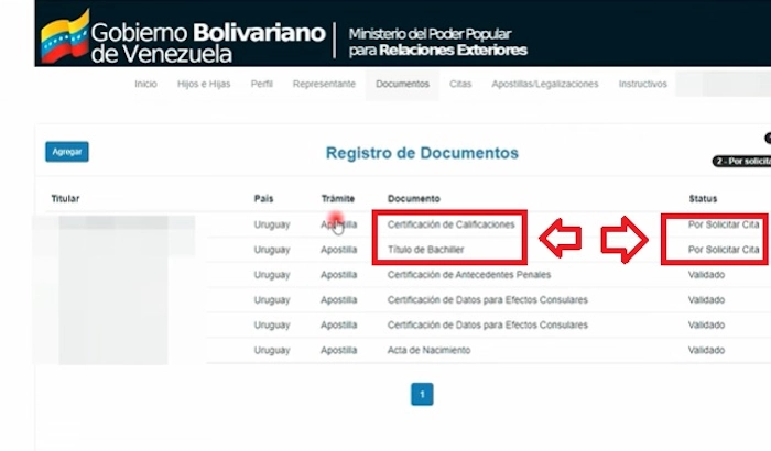 Luego de cargar los datos debes solicitar la cita de apostilla de documentos