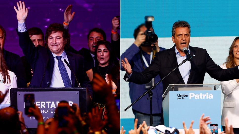 Argentina: el probitcoin Javier Milei se enfentará al ministro Sergio Massa en segunda vuelta electoral