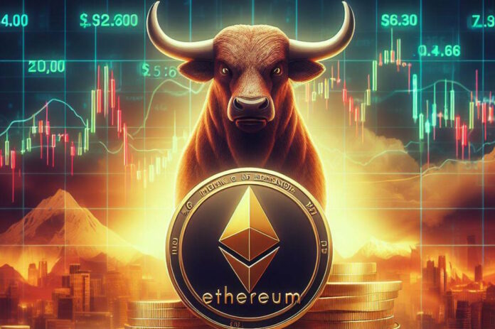 Precio del ethereum (ETH) a punto de comenzar un 