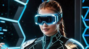 Ilustración futurista que representa el impacto de la tecnología blockchain en los videojuegos.