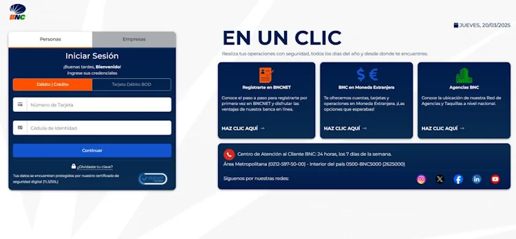 Cómo registrarse en BNCnet