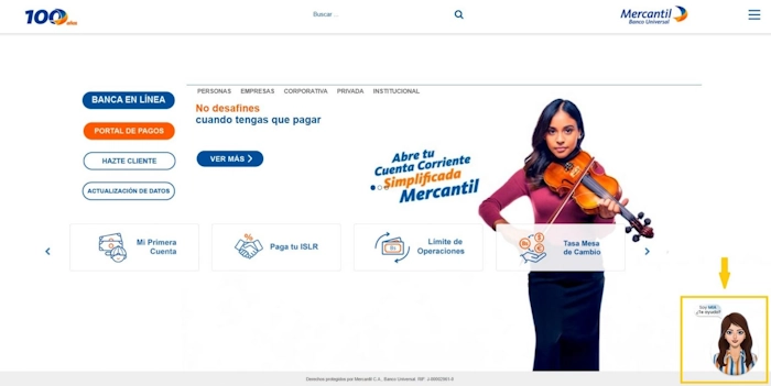Chat "MIA" del Mercantil en Línea