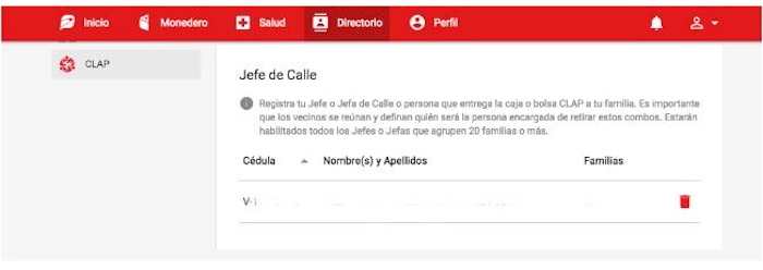 Elige en el lado izquierdo, entre las opciones presentadas, CLAP y realizas el registro