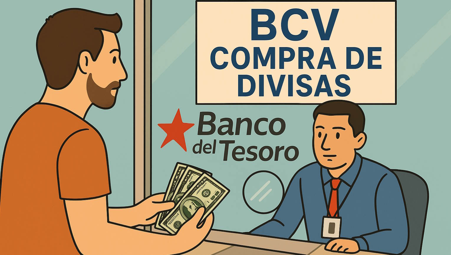 Compra dólares a BCV en el Banco del Tesoro: Requisitos aquí👈