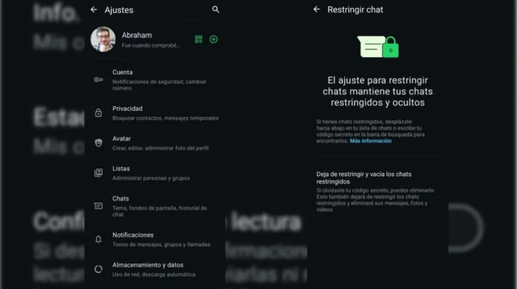 Blindar cuenta de WhatsApp