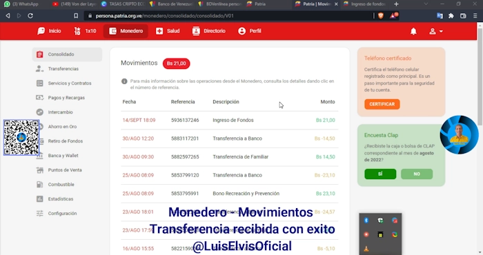 Entra a la Plataforma Patria para verificar el ingreso de fondos para pagar la gasolina subsidiada