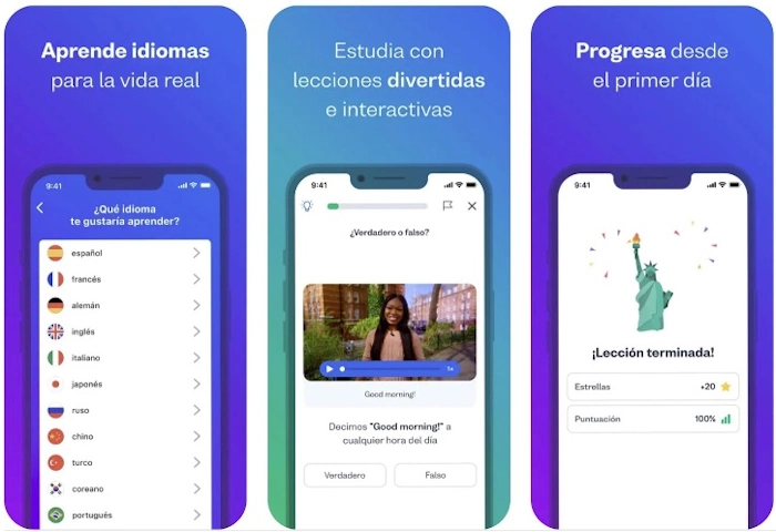 Busuu destaca por sus interacciones con otros estudiantes