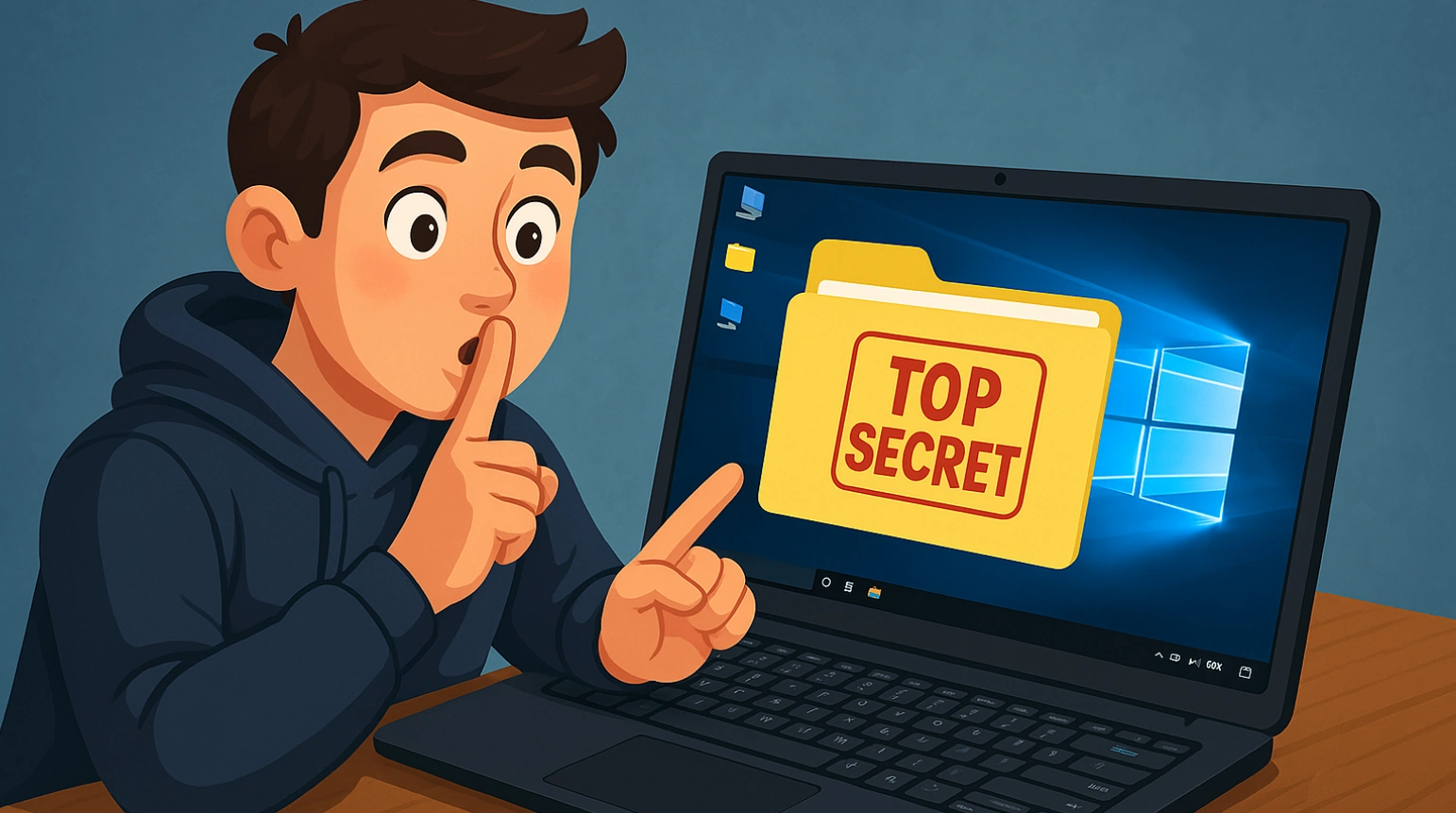 Cómo OCULTAR tus CARPETAS en Windows con este truco👈