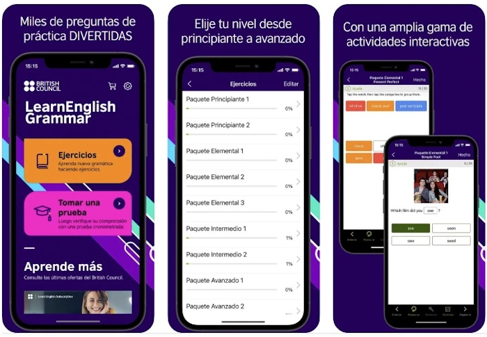 LearnEnglish Grammar, desarrollada por el British Council, se especializa en la gramática del inglés