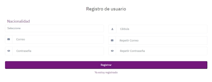 Coloca los datos que te solicita la plataforma Chamba Juvenil