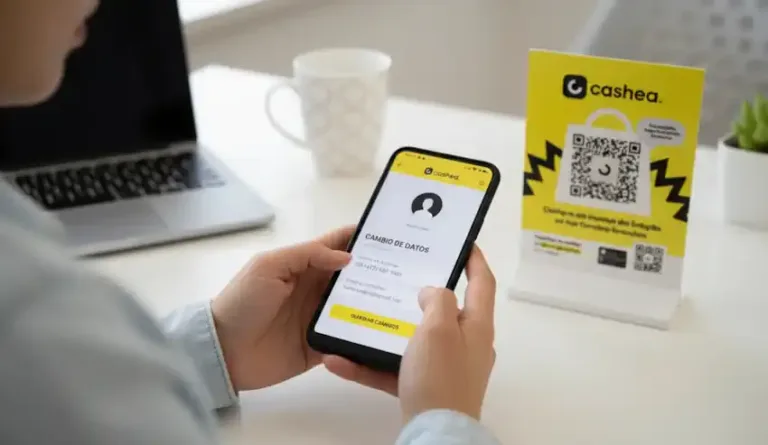 Cambiar correo y número de Cashea