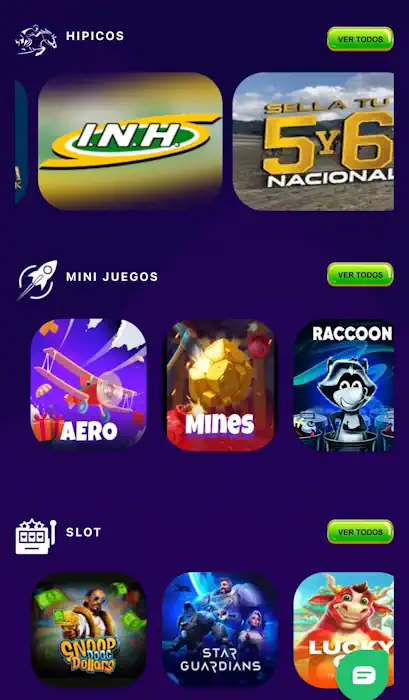 Entra a apuestasroyal.com y selecciona “Minijuegos” para jugar a la ranita