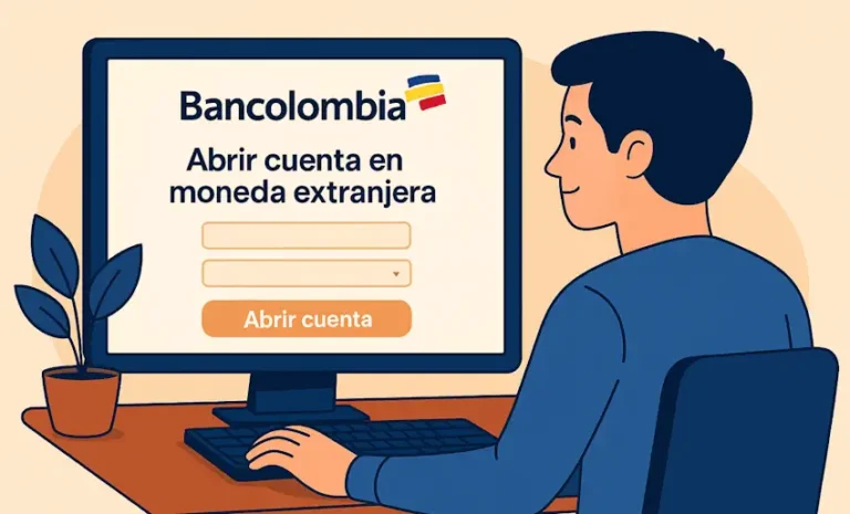 Cómo abrir una cuenta en dólares Bancolombia en 2025 fácilmente