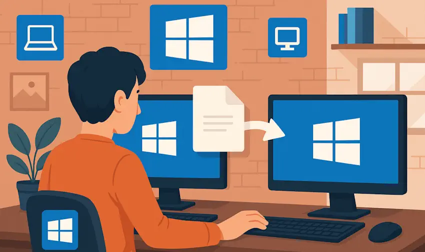 Cómo compartir archivos entre dos PC sin internet ni USB 👈