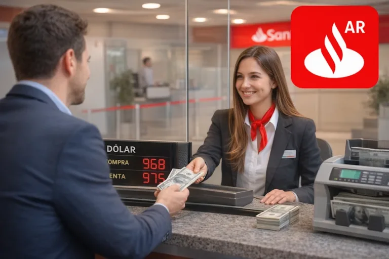 ᐉ Cómo COMPRAR dólares en Banco Santander Argentina