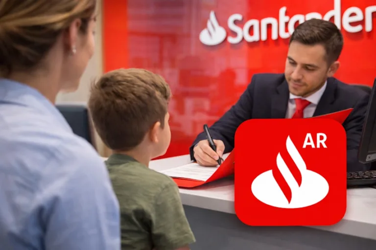 ᐉ Cómo abrir Cuenta para menores en Banco Santander Argentina