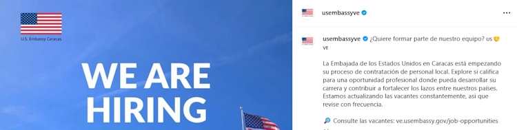 empleo embajada eeuu venezuela